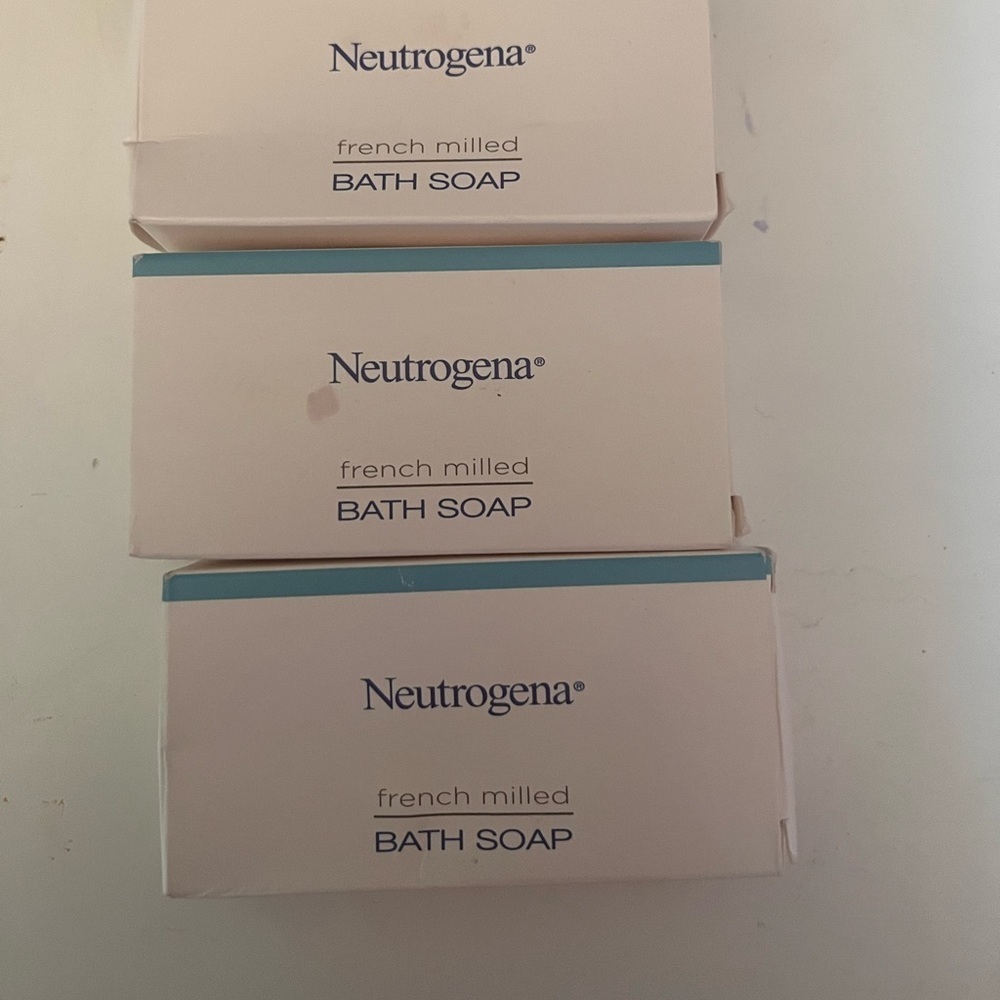 Neutrogena French Milled Soap And Bath Soap Set Of 3 Travel Size